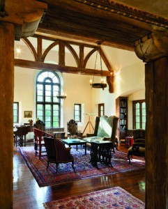 estate interior with vaulted ceilings