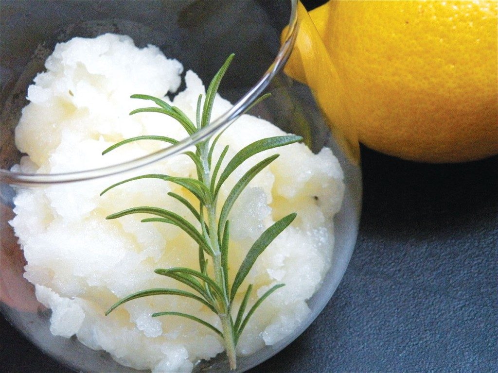 Tipsy Witch Granita Infused with Rosemary & Lemon