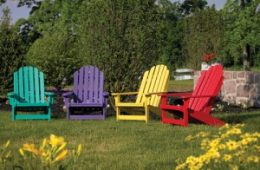 colorful adirondack chairs