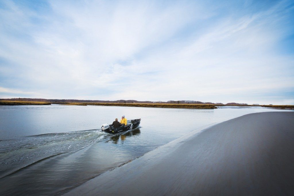 Boating to the flats