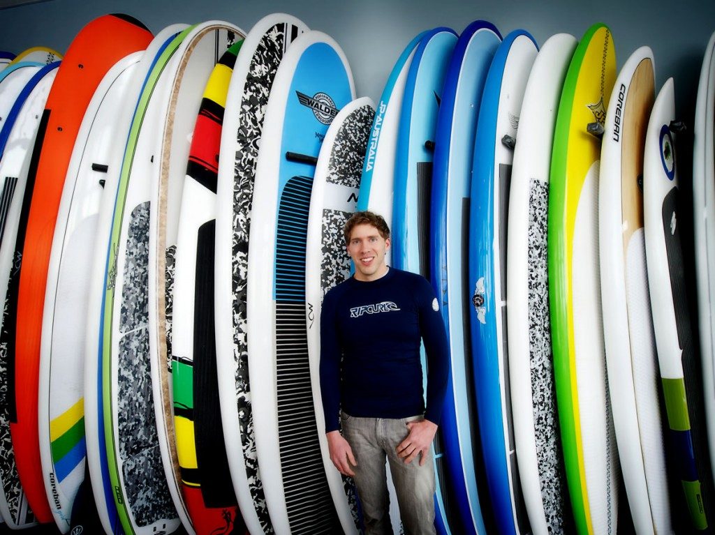 Tim Oviatt, owner of Swampscott's newly opened Ocean House Surf Shop and Cafe