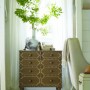 dresser with plant